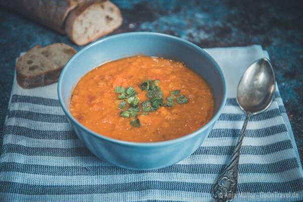 Marokkanische Linsensuppe Harira Vegan