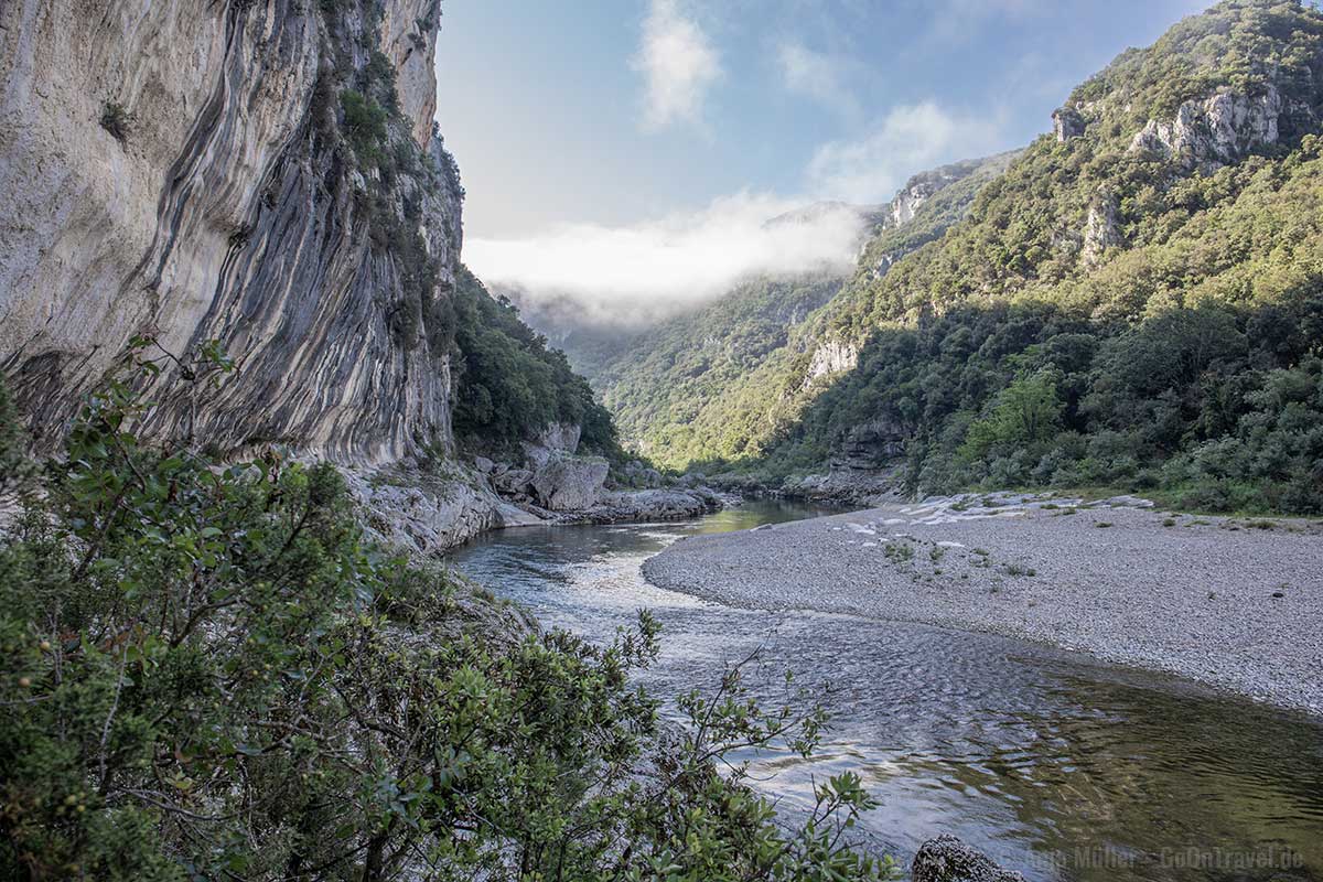 Ardèche Schlucht am Morgen