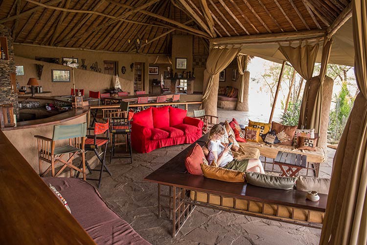 Das Hauptzelt des Kilima Camps