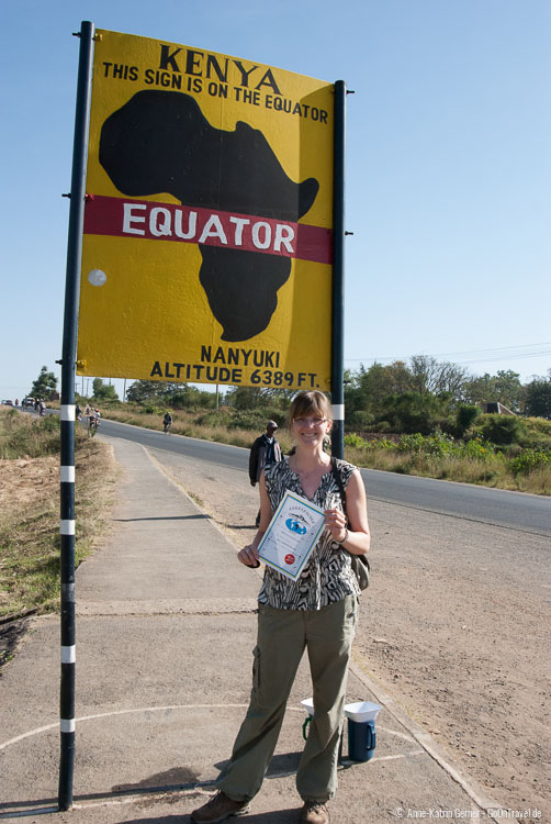 Äquatorüberquerung in Kenia