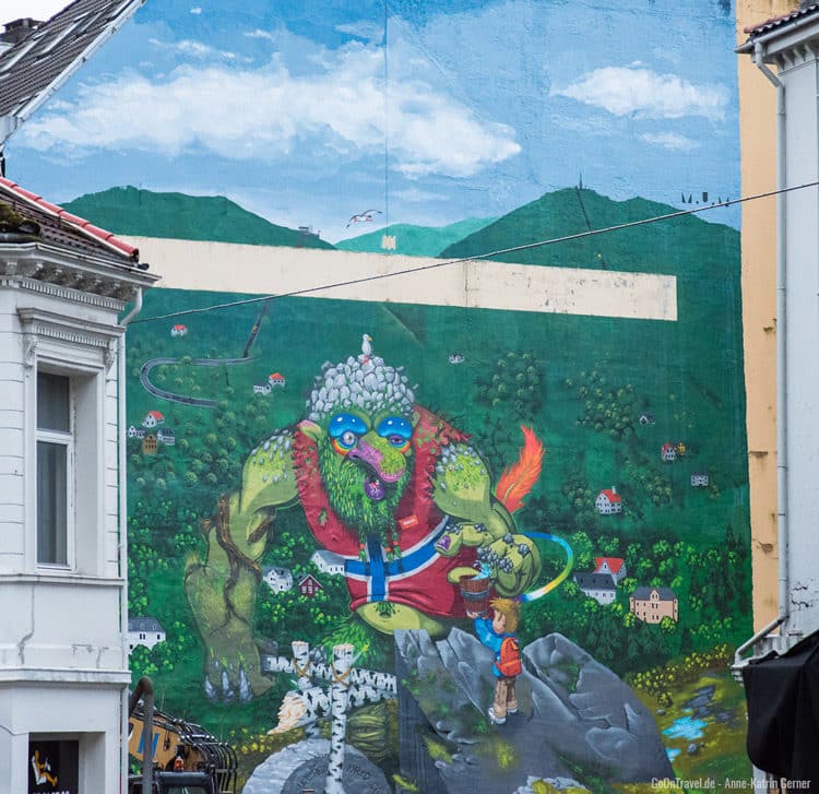 skandinavische Murals in Bergen