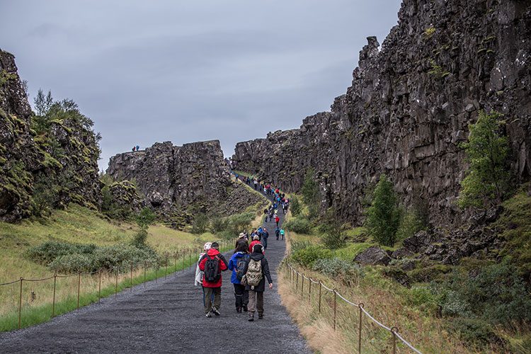 Massentourismus am Pingvellir