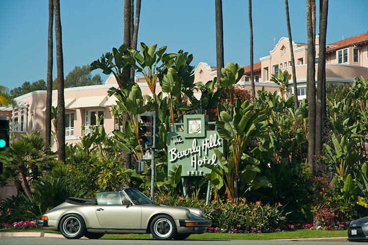Das bekannte Beverly Hills Hotel in der schon viele Stars und Sternchen genächtigt haben.