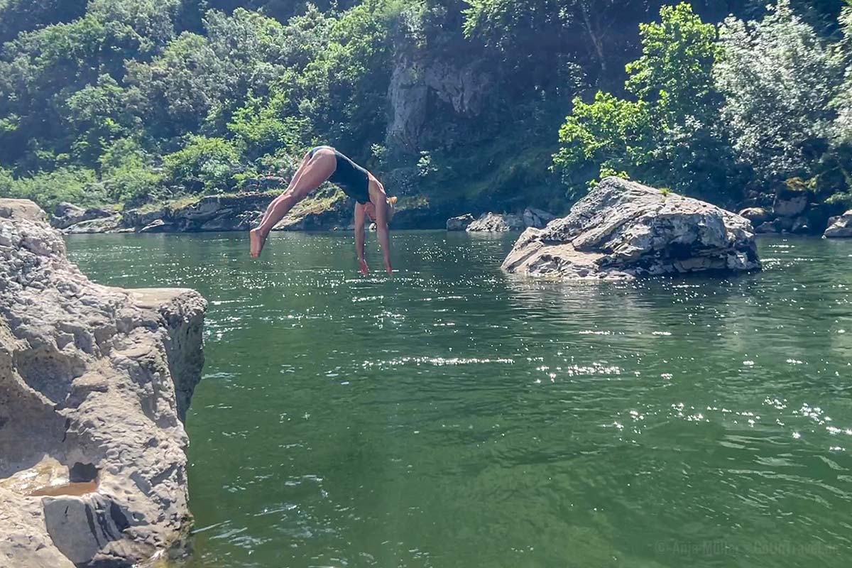 In der Ardèche kannst du auch wunderbar baden