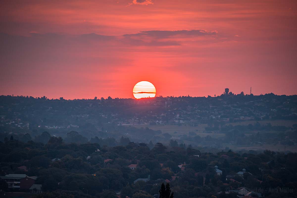 Sonnenuntergang über Johannesburg